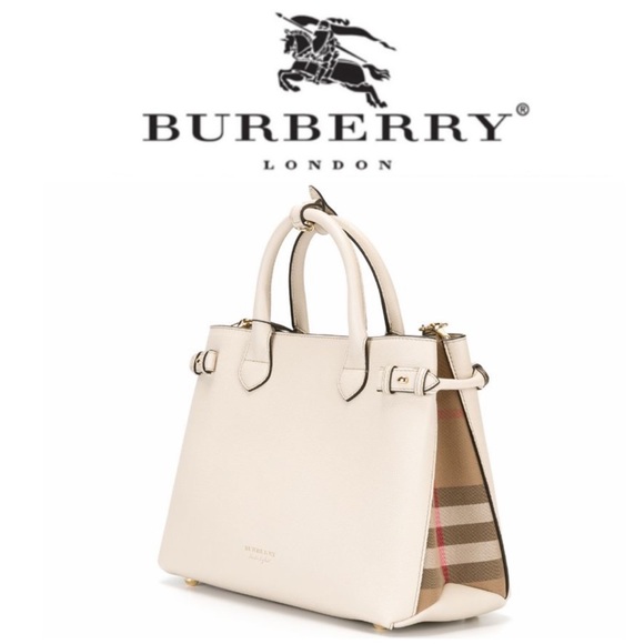 Burberry Handbags - Burberry Medium Banner House Check Leather handbag